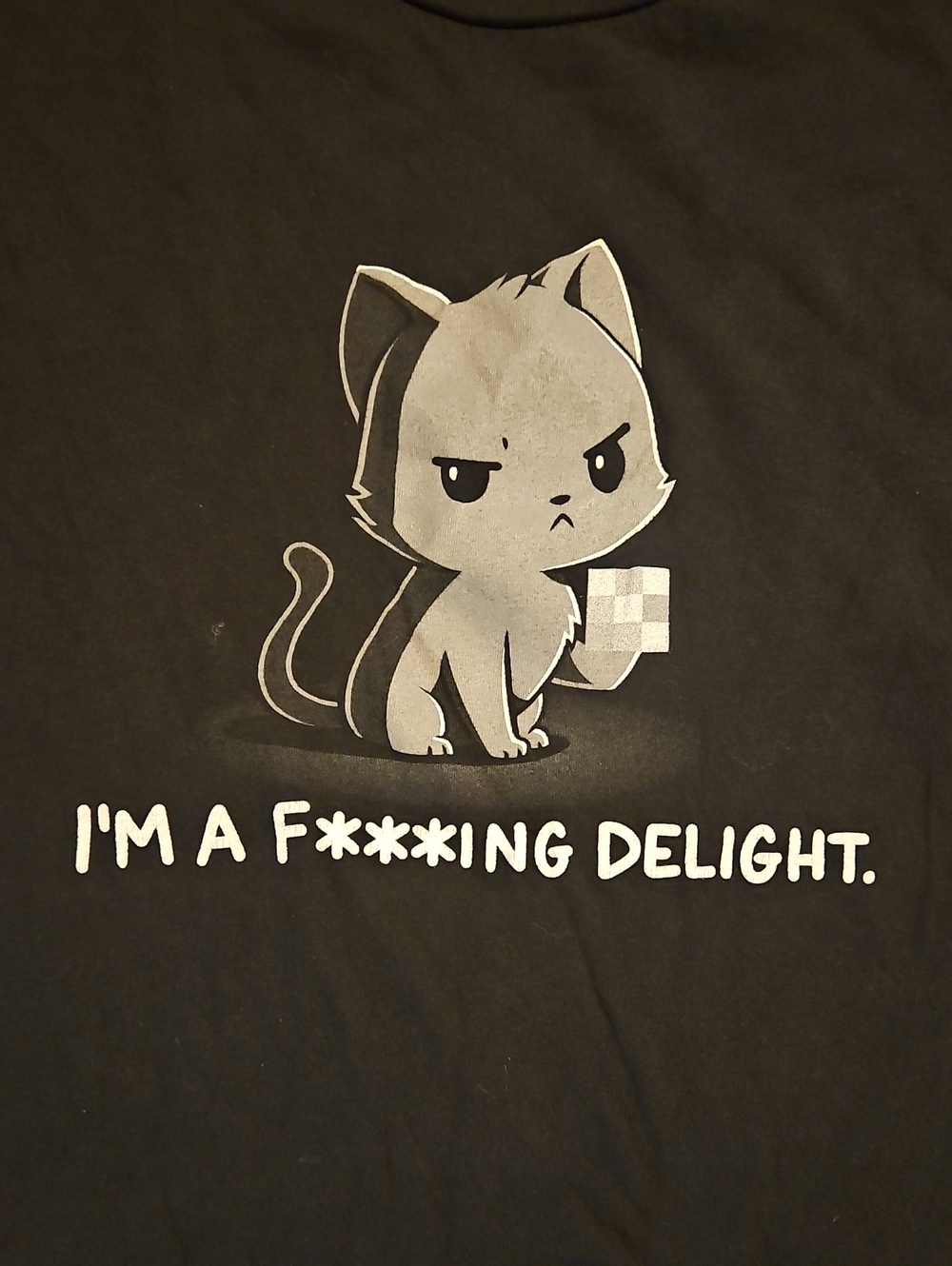 Teeturtle Sarcastic delight phrase Cat Tshirt 2xl